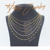 ราคา สร้อยอิตาลี 9k สร้อย 2 กษัตริย์ 3กษัตริย์ ถังเบียร์ ปล้อง สี่เสา โซ่ฝรั่ง ฟิโกโร่ทองแท้9k 16,18นิ้ว Happy Jewelry (27885702227)