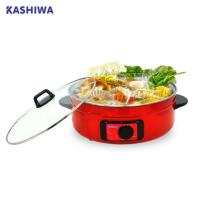 ราคา Kashiwa กระทะสแตนเลสไฟฟ้า (ไม่มีซึ้ง) รุ่น KW-372 สีแดง (7824863008)