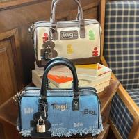 ราคา Tagi กระเป๋าสะพายไหล่หนังไนลอนแบบพกพาใหม่ของบอสตันกระเป๋าทรงหมอนแบบใหม่ (27207971180)