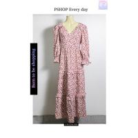 ราคา เดรสยาวลายดอกสีชมพูหวาน (9118816875)