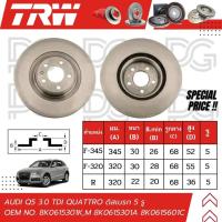 ราคา TRW จานเบรครถยนต์ (หน้า-หลัง) AUDI Q5 3.0 TDI QUATTRO ดิสเบรก (5 รู) จานเบรครถยุโรป (27511786290)