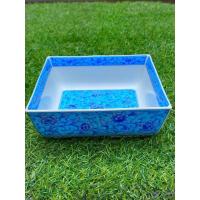 ราคา ชามสี่เหลี่ยม เบญจรงค์ดอกไม้สีฟ้า (24662245167)