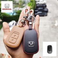 ราคา ซองหนังแท้ ใส่กุญแจรีโมทรถยนต์ New Honda HONDA City/HR-V รุ่น 2 ปุ่ม (43669514176)
