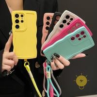 ราคา For เคสมือถือ TPU Strap Wave Shape เคส Phone Case For SAMSUNG Galaxy S25 Edge Ultra Plus S24 S23 S22 S21 20 FE Note 20 Ultra Cover Aesthetic Korean Cute (55401313132)