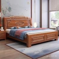 ราคา Rosewood ไม้เนื้อแข็งทั้งหมดคู่สูงกล่องเตียงห้องนอนคลาสสิกจีนเตียงทองโครงสร้าง Tenon Mao จีนโบราณขนาดใหญ่เตียง BKNR (43376787035)
