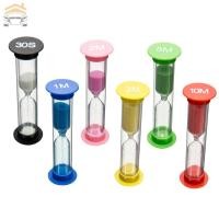 ราคา 6ชิ้นพลาสติกที่มีสีสันทรายจับเวลา0.5/1/2/3/5/10นาทีทรายนาฬิกาทรายทรายนาฬิกาแก้วจับเวลาชุด ร้านค้า7209 (41415200520)