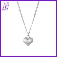 ราคา 925 Silver Niche บุคลิกภาพ Matte Heart สร้อยคอผู้หญิง RXW1978 (29143910041)