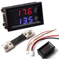 ราคา DC0-100V / 50A LED DC Dual Display Digital Voltmeter Ammeter พร้อม Shunt ขนาด 50A (3612052726)