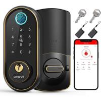 ราคา Smart Keyless Entry Door Lock - Fingerprint Electronic Deadbolt Touchscreen Keypad SMONET Biometric Digital Bluetooth Door Lock Smart Deadbolt Compatible with Alexa for Homes and Hotel (52803881865)