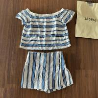 ราคา JASPAL Set 2 ชิ้น เสื้อปาดไหล่ + กระโปรงกางเกง (26313412251)