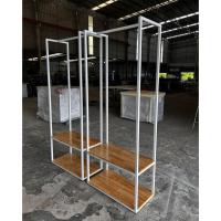 ราคา 99HomeStore ราวแขวนเสื้อ/ชั้นไม้ยางพารา ก40*ย80*ส200 (1544628833)