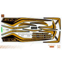 ราคา สติ๊กเกอร์ mio 125 gtx ปี 2011 รุ่น 6 มีโอ 125 gtx ติดรถสีดํา เหลือง เคลือบเงา (14566050405)