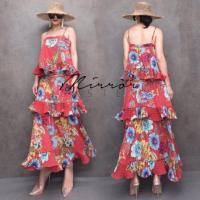 ราคา เดรสลายดอก แต่งระบาย 3 ชั้น (4605676047)