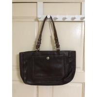 ราคา กระเป๋าสะพาย Coach มือสอง รับประกันแท้% หนังแท้สีน้ำตาล (20481050320)