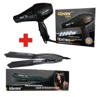ราคา Vortex ไดร์เป่าผม รุ่น 7800 +Vortex เครื่องรีดถนอมเส้นผม รุ่น 921B (151261645)