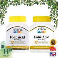 ราคา พร้อมส่ง 21st Century Folic Acid 800 mcg 400 mcg 250 Easy to Swallow Tablets โฟลิค วิตามินบำรุงเลือด (28113965748)