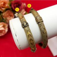 ราคา กำไลคลิปล็อคงานดิบทองเหลืองตัดลาย เส้นผ่านศูนย์กลาง 5.3 ซม. งานดิบไม่ได้ชุบ ทองเหลืองโบราณ ดีไซส์เก๋ พร้อมส่ง #ทองเหลือง (42253327442)