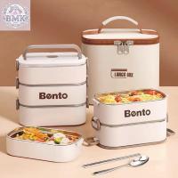 ราคา BMK กล่องใส่ข้าว☀️เข้าไมโครเวฟได้ ความจุสูง กล่องข้าว เก็บอุณหภูมิ สเตนเลส 304 ข้าวกล่อง 1/2/3/ ชั้น กล่องเก็บอาหาร (29534460179)