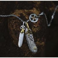 ราคา 925 sterling silver 'カ Seiko Eagle Claw Feather Pendant Necklace All-match for men and women (26622922497)