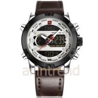 ราคา นาฬิกา Naviforce รุ่น NF9097M สีเงิน สายสีน้ำตาล ของแท้ รับประกันศูนย์ 1 ปี #NF NF9097 (148416773)