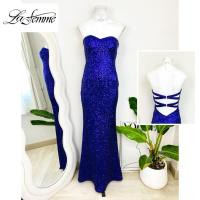 ราคา ไซด์ XS แบรนด์ Lafemmแท้100% Maxi dress เดรสยาว เกาะอก สานหลัง งานเกล็ดวิบวับ สีม่วง ทรงเข้ารูป เดรสออกงาน ชุดปาร์ตี้ (43607462958)