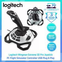 ราคา Logitech Wingman Extreme 3D Pro จอยสติ๊ก PC Flight Simulator Controller ปลั๊ก USB & Play Gaming Stick (48950039145)
