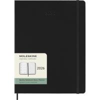 ราคา Moleskine 2026 ไดอารี่รายสัปดาห์ 12 เดือน ไซส์ XL (19ซม. x 25ซม.) ปกแข็ง สีดํา (43315643008)