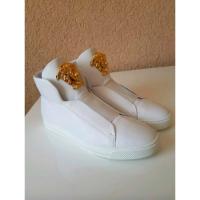 ราคา ️ EU_Import: Genuine แท้ ของใหม่มือ 1 รองเท้า Versace Palazzo Designer สีขาว (RARE! Dead Stock) (26673341351)