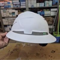 ราคา หมวกเซฟตี้ MSA ใหม่ปีกเต็มพร้อมหมวกกันน็อค SNI หมวกกลมเต็ม เลือกสีได้ + สายรัดคาง (43869240562)