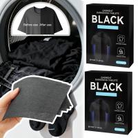 ราคา แผ่นซักอบรีดปฏิกิริยาแบบไม่ทอ 5 กล่อง | น้ํายาสีเข้มผ้าเพิ่มสี ปลอดภัยสําหรับการฟื้นฟูเสื้อผ้าสีดํา ใช้งานง่ายด้วยเครื่องซักผ้า (41277563778)