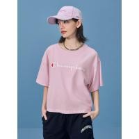 ราคา Champion แขนสั้น 2023 ฤดูร้อนสไตล์ใหม่ Offset พิมพ์ Cursive โลโก้รอบคอ Casual เสื้อยืดสีขาวผู้หญิง (54302283691)