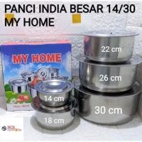 ราคา ของฉัน บ้าน ชุดหม้ออินเดียขนาดใหญ่ 5-ขนาด หม้อสแตนเลสคุณภาพสูง หม้อปรุงอาหาร หม้ออาหาร (41961902201)