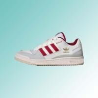 ราคา รองเท้าผ้าใบหุ้มข้อต่ำรุ่นลิมิเต็ดเอดิชั่น adidas Originals FORUM สำหรับผู้ชายและผู้หญิง สีขาวและแดง (49103579106)