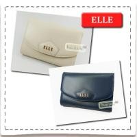 ราคา ELLE แท้!!! กระเป๋าสตางค์ใบกลาง ELLE หนังด้าน (ELLEpm073) (3304497433)