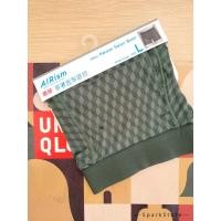 ราคา HIJAU [ใหม่][ใหม่] กางเกงบ็อกเซอร์ Uniqlo Airism Regular Rise Olive Green 3D (5982183847)
