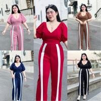 ราคา ฮ625 จั๊มยาวตัวตึง Jumpsuit จั้มสูทผ้าวูลเวฟ (21971555611)