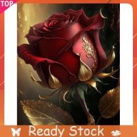 ราคา เย็บปักถักร้อยเต็มรูปแบบด้ายฝ้าย 11กะรัต พิมพ์ ดอกกุหลาบ ปักครอสติส ชุด งานศิลปะ (52500576321)