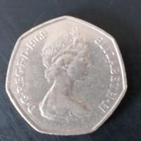 ราคา เหรียญ - 50 New Pence, Elizabeth II, Great Britain, 1969 (23808140475)