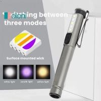 ราคา [Boloni] ไฟปากกาที่มีประโยชน์ทางการแพทย์แบบชาร์จไฟได้แหล่งกําเนิดแสงคู่ไฟฉาย LED Mini Pocket Doctor Oral Examination Penlight Clip Lamp ใหม่ (54003707002)