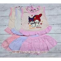 ราคา 6 ชิ้น 3 ชุดเสื้อผ้าเด็กผู้หญิง Baju Bayi Perempuan 6m+-18m+ 3 Pasang baby - JK Kids Kuromi Anakku Pureen Jaring OEM (25874371276)