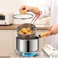 ราคา หม้อ 4 in 1 หม้อทอดพร้อมตะแกรงกรอง หม้อทอดสแตนเลส แถมที่คีบอาหาร หม้อทอดอเนกประสงค์ สแตนเลส (52250807530)