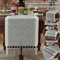 ราคา ผ้าปูโต๊ะผ้าฝ้ายและผ้าลินินสไตล์อเมริกันทอมือพู่พิมพ์ลายโต๊ะรับประทานอาหารที่บ้านและตู้ทีวีผ้าคลุมกันฝุ่นผ้า (44902703970)