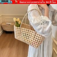 ราคา POLI Tote Bag กระเป๋าสะพายผู้หญิง สีทึบ ความจุมาก (50303149719)