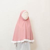 ราคา UmmeeShop ฮิญาบเด็ก ทรงวงกลม ทูโทน มีระบาย (เลือกสีในแชท) ฮิญาบสำเร็จรูป (29960607066)