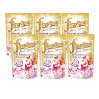 ราคา 6ถุง 400 มล. "Fineline ไฟน์ไลน์ซักผ้าพลัส ไฟไลน์สูตรลดกลิ่นอับชื้น ถุงสีทอง 400 มล. (20980104425)