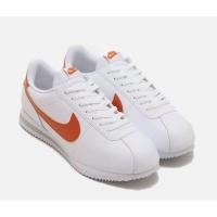 ราคา Nike Cortez DM4044-102 Sneaker Mens White Orange Leather Lace Up Lifestyle Shoes. (56954086668)
