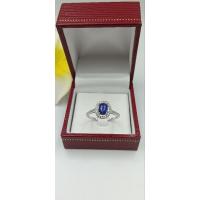 ราคา แหวนไพลิน ( ไพลินหลังเบี้ย ) เงินแท้ 925 ชุบทองคำขาว (24631259982)