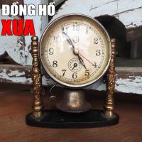 ราคา นาฬิกาโบราณหน้ากระจกนาฬิกาปลุกไขลานโบราณพร้อมกระดิ่งกริ๊ง เสียงดีมาก (26140028085)