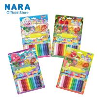 ราคา NARA Modelling Clay ดินน้ำมันไร้สารพิษรุ่น YAKYYA ดินน้ำมัน 12 สี ( 165 G.) + แม่พิมพ์ 4 ชิ้น เเละ 1 โรลเลอร์ *สุ่มลาย* (12893451767)