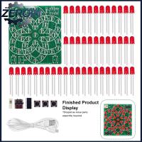 ราคา DC4-5V รูปแบบกังหันลมอิเล็กทรอนิกส์ 43LED ชุดไฟไหลสนุก DIY ทักษะการผลิตอิเล็กทรอนิกส์ชิ้นส่วนการฝึกอบรม Micro USB (51302873618)